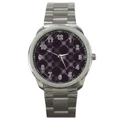 Abstract Seamless Pattern Background Sport Metal Watch