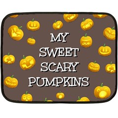 Hallowen My Sweet Scary Pumkins Double Sided Fleece Blanket (mini)  by BangZart