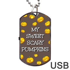 Hallowen My Sweet Scary Pumkins Dog Tag Usb Flash (two Sides) by BangZart