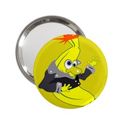 Funny Cartoon Punk Banana Illustration 2 25  Handbag Mirrors by BangZart