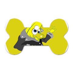 Funny Cartoon Punk Banana Illustration Dog Tag Bone (one Side) by BangZart