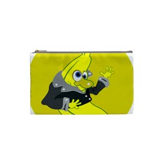 Funny Cartoon Punk Banana Illustration Cosmetic Bag (small)  by BangZart