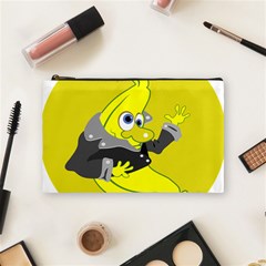 Funny Cartoon Punk Banana Illustration Cosmetic Bag (medium)  by BangZart