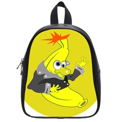 Funny Cartoon Punk Banana Illustration School Bags (small)  by BangZart