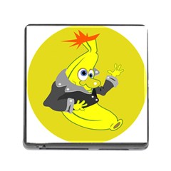 Funny Cartoon Punk Banana Illustration Memory Card Reader (square) by BangZart