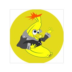 Funny Cartoon Punk Banana Illustration Small Satin Scarf (square) by BangZart