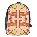 Pet Dog Design  Tileable Doodle Dog Art School Bags (XL)  Front