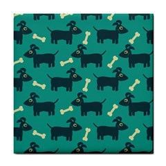 Happy Dogs Animals Pattern Tile Coasters by BangZart