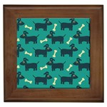 Happy Dogs Animals Pattern Framed Tiles Front