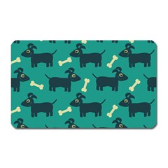 Happy Dogs Animals Pattern Magnet (rectangular) by BangZart