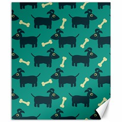 Happy Dogs Animals Pattern Canvas 8  X 10  by BangZart