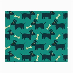 Happy Dogs Animals Pattern Small Glasses Cloth (2-side) by BangZart