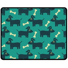 Happy Dogs Animals Pattern Fleece Blanket (medium)  by BangZart