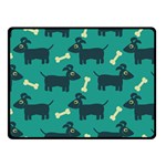 Happy Dogs Animals Pattern Fleece Blanket (Small) 50 x40  Blanket Front