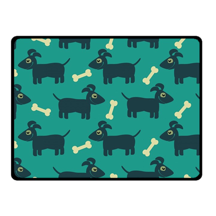 Happy Dogs Animals Pattern Fleece Blanket (Small)