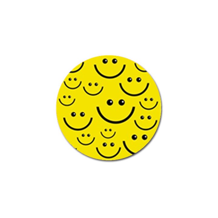 Digitally Created Yellow Happy Smile  Face Wallpaper Golf Ball Marker