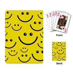 Digitally Created Yellow Happy Smile  Face Wallpaper Playing Card by BangZart