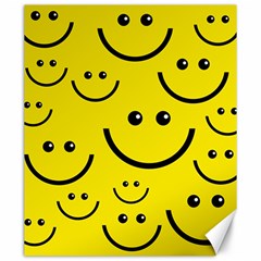 Digitally Created Yellow Happy Smile  Face Wallpaper Canvas 20  X 24   by BangZart