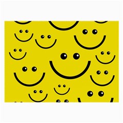 Digitally Created Yellow Happy Smile  Face Wallpaper Large Glasses Cloth by BangZart