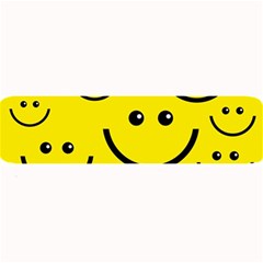 Digitally Created Yellow Happy Smile  Face Wallpaper Large Bar Mats by BangZart