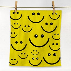 Digitally Created Yellow Happy Smile  Face Wallpaper Face Towel by BangZart