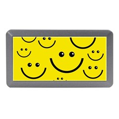 Digitally Created Yellow Happy Smile  Face Wallpaper Memory Card Reader (mini) by BangZart