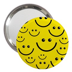 Digitally Created Yellow Happy Smile  Face Wallpaper 3  Handbag Mirrors by BangZart