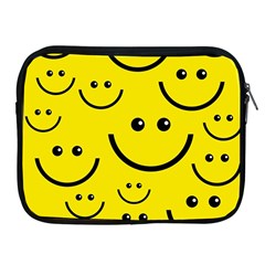 Digitally Created Yellow Happy Smile  Face Wallpaper Apple Ipad 2/3/4 Zipper Cases by BangZart