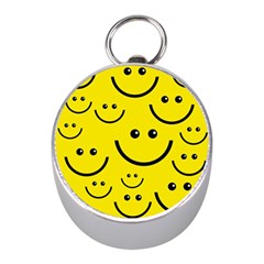 Digitally Created Yellow Happy Smile  Face Wallpaper Mini Silver Compasses by BangZart