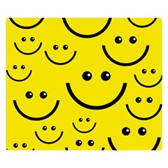 Digitally Created Yellow Happy Smile  Face Wallpaper Double Sided Flano Blanket (small)  by BangZart