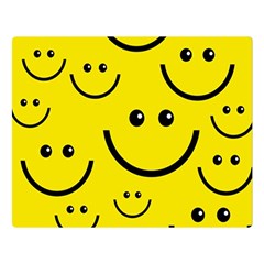 Digitally Created Yellow Happy Smile  Face Wallpaper Double Sided Flano Blanket (large)  by BangZart