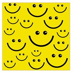 Digitally Created Yellow Happy Smile  Face Wallpaper Large Satin Scarf (square) by BangZart