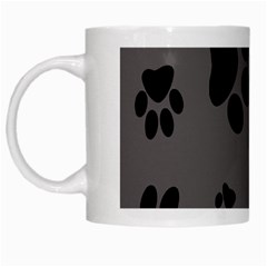 Dog Foodprint Paw Prints Seamless Background And Pattern White Mugs by BangZart