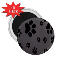 Dog Foodprint Paw Prints Seamless Background And Pattern 2 25  Magnets (10 Pack)  by BangZart