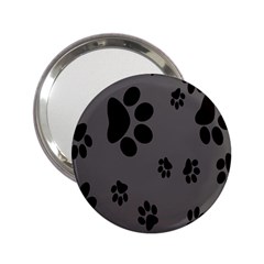 Dog Foodprint Paw Prints Seamless Background And Pattern 2 25  Handbag Mirrors by BangZart