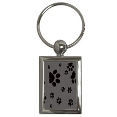 Dog Foodprint Paw Prints Seamless Background And Pattern Key Chains (rectangle)  by BangZart