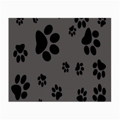 Dog Foodprint Paw Prints Seamless Background And Pattern Small Glasses Cloth by BangZart