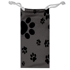 Dog Foodprint Paw Prints Seamless Background And Pattern Jewelry Bag by BangZart