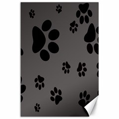 Dog Foodprint Paw Prints Seamless Background And Pattern Canvas 12  X 18   by BangZart