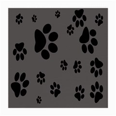 Dog Foodprint Paw Prints Seamless Background And Pattern Medium Glasses Cloth by BangZart