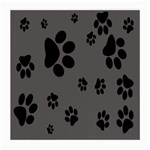 Dog Foodprint Paw Prints Seamless Background And Pattern Medium Glasses Cloth (2-Side) Front