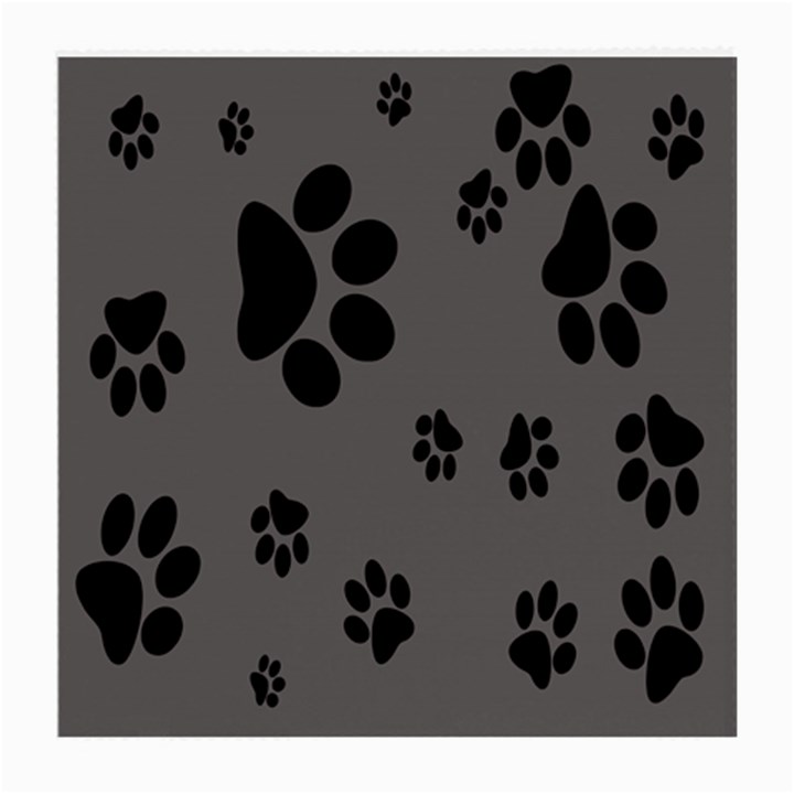 Dog Foodprint Paw Prints Seamless Background And Pattern Medium Glasses Cloth (2-Side)