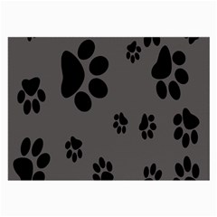 Dog Foodprint Paw Prints Seamless Background And Pattern Large Glasses Cloth by BangZart