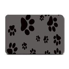 Dog Foodprint Paw Prints Seamless Background And Pattern Small Doormat  by BangZart