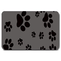 Dog Foodprint Paw Prints Seamless Background And Pattern Large Doormat  by BangZart