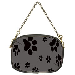 Dog Foodprint Paw Prints Seamless Background And Pattern Chain Purses (one Side)  by BangZart