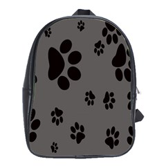 Dog Foodprint Paw Prints Seamless Background And Pattern School Bags(large)  by BangZart