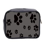 Dog Foodprint Paw Prints Seamless Background And Pattern Mini Toiletries Bag 2-Side Back