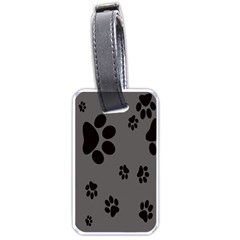 Dog Foodprint Paw Prints Seamless Background And Pattern Luggage Tags (one Side)  by BangZart