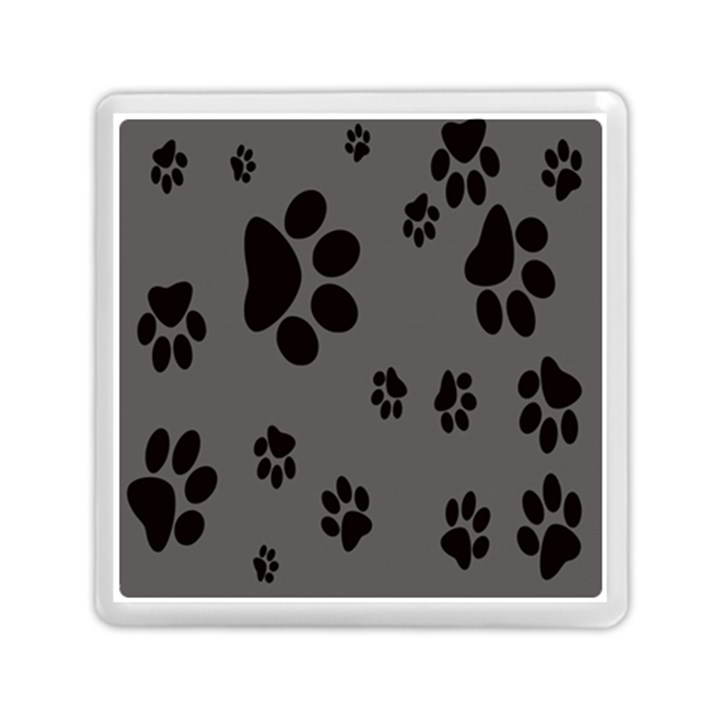 Dog Foodprint Paw Prints Seamless Background And Pattern Memory Card Reader (Square) 